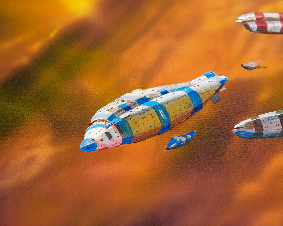 Chris Foss X Fluorescent Smogg | Dune Guild Tug (Handfinished) 3/40