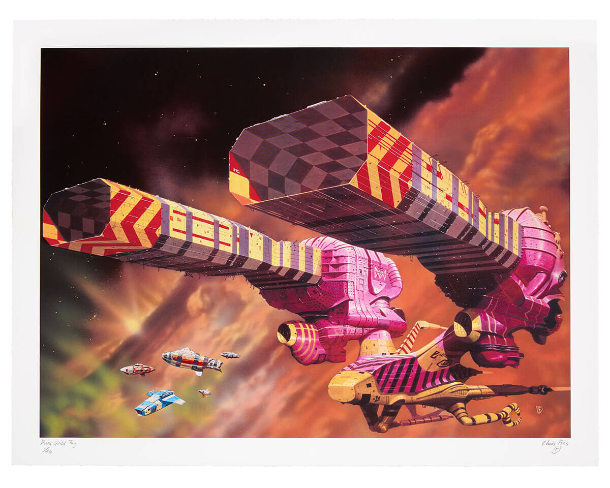 Chris Foss X Fluorescent Smogg | Dune Guild Tug (Handfinished) 1/40