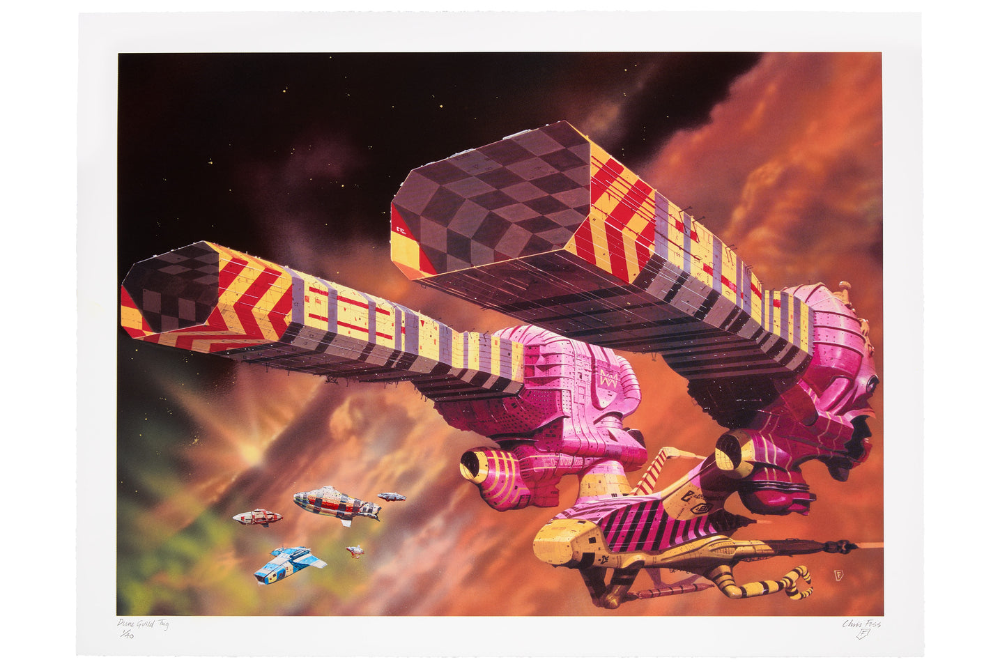 Chris Foss X Fluorescent Smogg | Dune Guild Tug (Handfinished) 1/40
