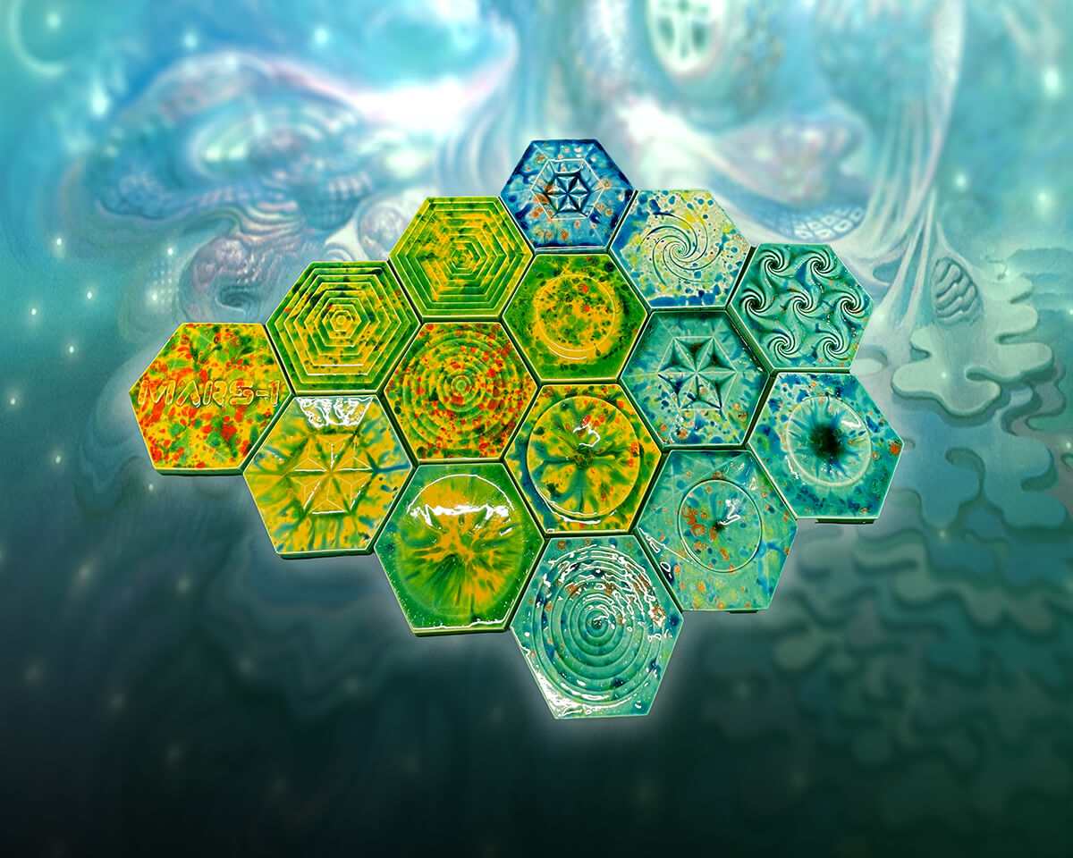 Mars-1 | Portal Patch’ Limited Edition Box-Set + Screen Print | Green Spectrum