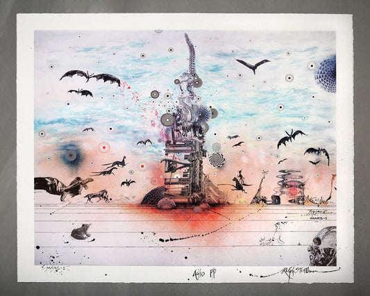 Ralph Steadman X Mars-1 | Dystopia with a Glimmer of Hope | Handfinished Special